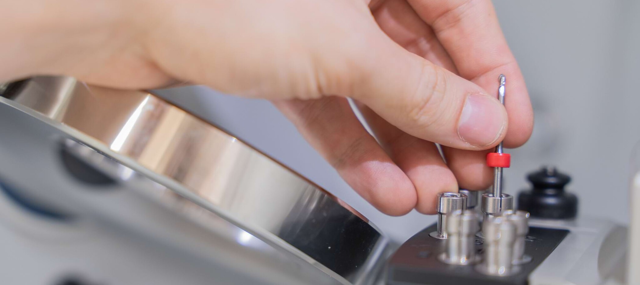 Fotoaufnahme: Detailaufnahme eines Laborgerätes
